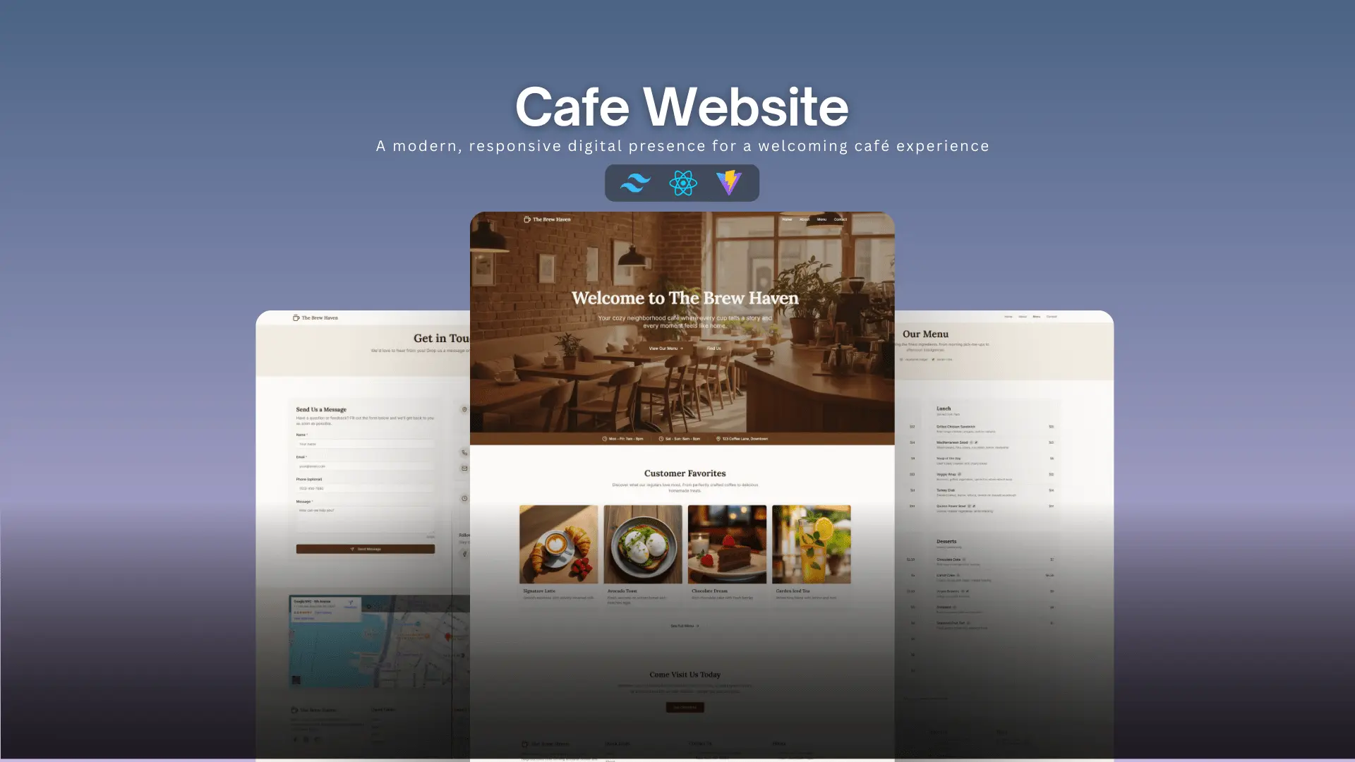 Café Website - web Project by Sheikh Shariar Nehal